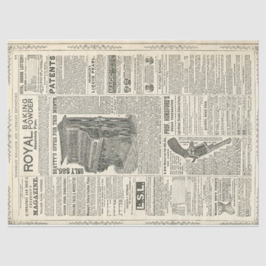 Ephemera-Dekupierpapier Seidenpapier (Vorderseite)