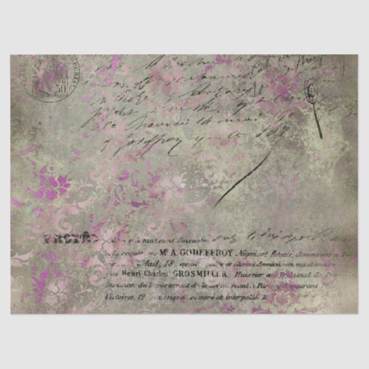 Ephemera Distressed Paper Series Design 1 Seidenpapier (Vorderseite)