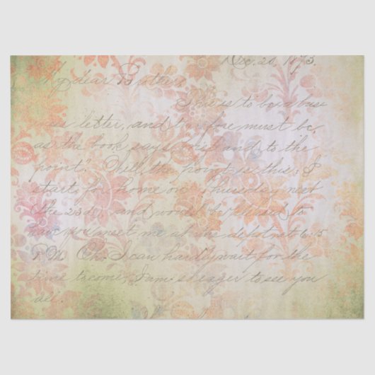 Ephemera Distressed Paper Series Design 2 Seidenpapier (Vorderseite)