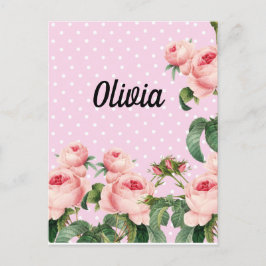 Ephemera floral bouquet vibrant color postkarte