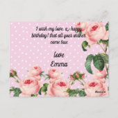 Ephemera floral bouquet vibrant color postkarte (Rückseite)