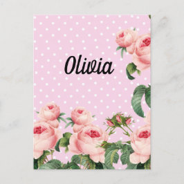 Ephemera floral bouquet vibrant color postkarte