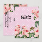 Ephemera floral bouquet vibrant color postkarte (Vorne/Hinten)