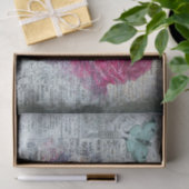 Ephemera Floral Butterfly Newsprint Decoupage Seidenpapier (Geschenk)