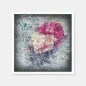 Ephemera Floral Butterfly Newsprint Serviette (Vorderseite)