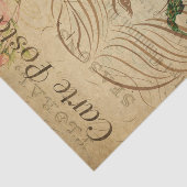 Ephemera Französisch Postcard Line Art Decoupage Seidenpapier (Ausschnitt)