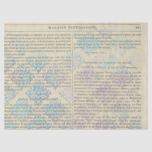 Ephemera French Paper Series Design 13 Seidenpapier (Vorderseite)