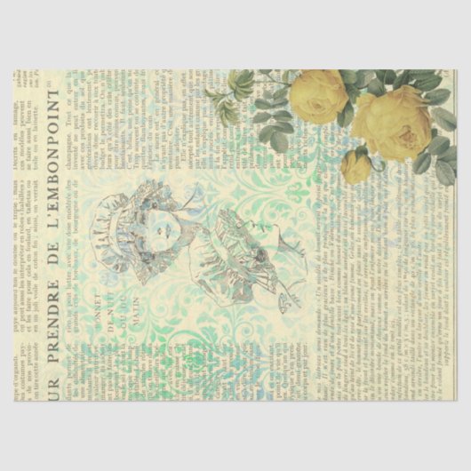 Ephemera French Paper Series Design 14 Seidenpapier (Vorderseite)