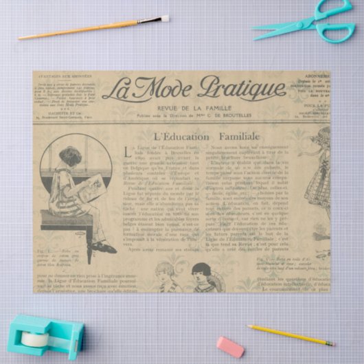 Ephemera French Paper Series Design 8 Seidenpapier (Basteln)