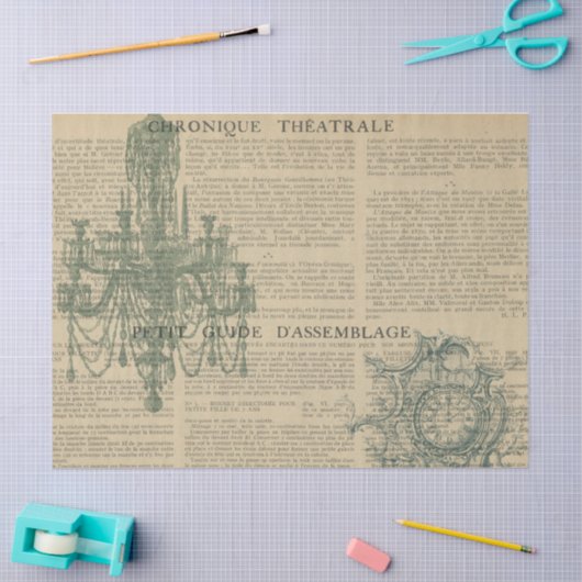 Ephemera French Paper Series Design 9 Seidenpapier (Basteln)