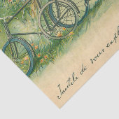 Ephemera French Postcard Bicycles Decoupage Seidenpapier (Ausschnitt)