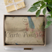 Ephemera French Postcard Blue Jay Bird Decoupage Seidenpapier (Geschenk)