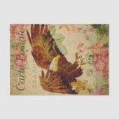 Ephemera French Postcard Flying Eagle Decoupage Seidenpapier (Vorderseite)
