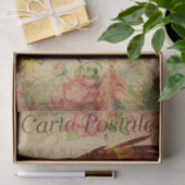 Ephemera French Postcard Flying Eagle Decoupage Seidenpapier (Geschenk)