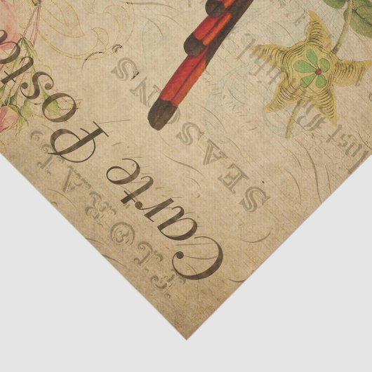 Ephemera French Postcard Hummingbird Decoupage Seidenpapier (Ausschnitt)