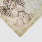 Ephemera French Postcard Niedlich Baby Angle Decou Seidenpapier (Ausschnitt)