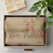 Ephemera French Postcard Niedlich Girl Decoupage Seidenpapier (Geschenk)