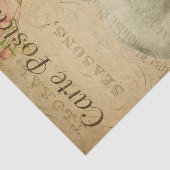 Ephemera French Postcard Polar Bear Decoupage Seidenpapier (Ausschnitt)