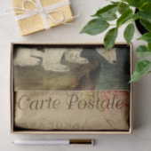 Ephemera French Postcard Polar Bear Decoupage Seidenpapier (Geschenk)