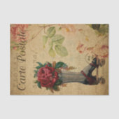 Ephemera French Postcard Roller Skate Decoupage Seidenpapier (Vorderseite)