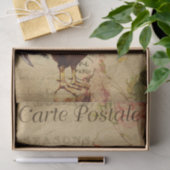 Ephemera French Postcard Rooster Decoupage Seidenpapier (Geschenk)