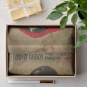 Ephemera French Postcard Women with Hat Decoupage Seidenpapier (Geschenk)