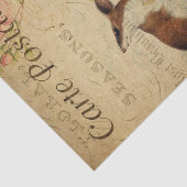 Ephemera French Postcard Wood Mouse Decoupage Seidenpapier (Ausschnitt)