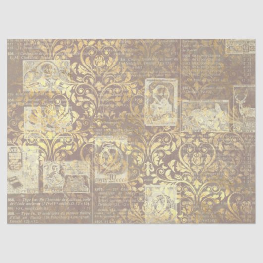 Ephemera Gold Paper Series Design 11 Seidenpapier (Vorderseite)