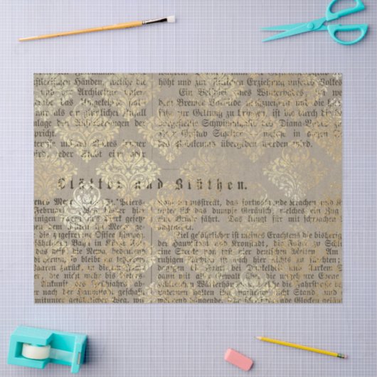 Ephemera Gold Paper Series Design 15 Seidenpapier (Basteln)