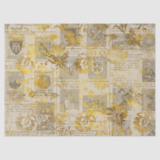 Ephemera Gold Paper Series Design 1 Seidenpapier (Vorderseite)