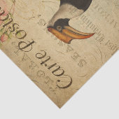 Ephemera Great Hornbill Bird Pink Roses Decoupage Seidenpapier (Ausschnitt)