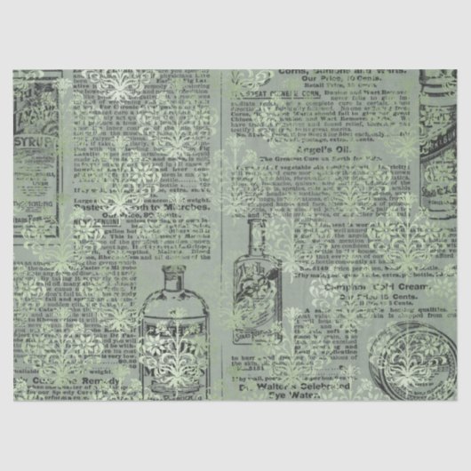 Ephemera Green Paper Series Design 4 Seidenpapier (Vorderseite)