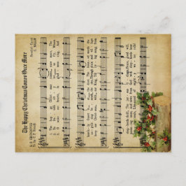 Ephemera Holly Berry The Christmas Carol Script Feiertagspostkarte
