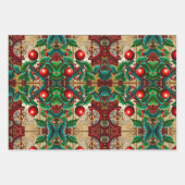 Ephemera-Inspiriert Weihnachtswrapping Paper Geschenkpapier Set (Vorderseite)