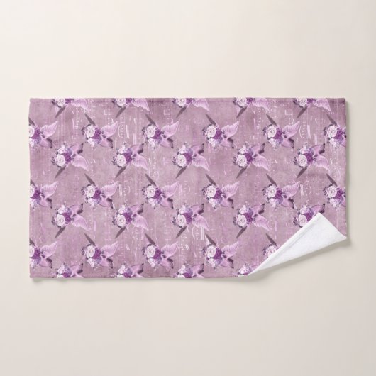 Ephemera Lavendel Paper Series Design 10 Badhandtuch Set (Handtuch)