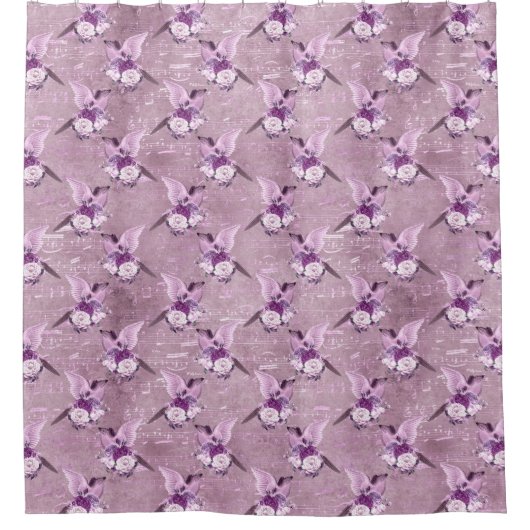 Ephemera Lavendel Paper Series Design 10 Duschvorhang (Vorderseite)