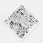 Ephemera Napkins oder für decoupage art Serviette (Ecke)