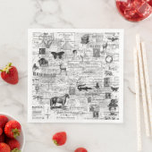 Ephemera Napkins oder für decoupage art Serviette (Beispiel)