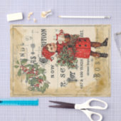 Ephemera Niedlich Kid Christmas Ad Poster Decoupag Seidenpapier (Handwerk)