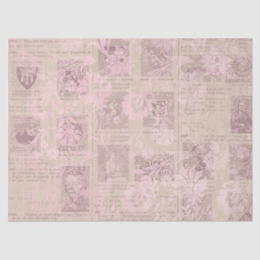 Ephemera Pink Paper Series Design 11 Seidenpapier (Vorderseite)