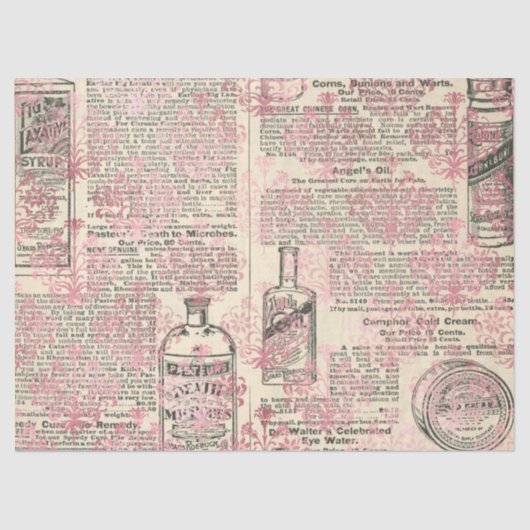 Ephemera Pink Paper Series Design 20 Seidenpapier (Vorderseite)