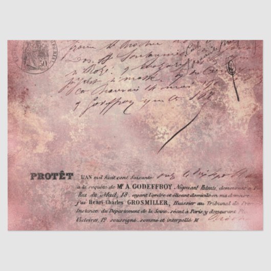 Ephemera Pink Paper Series Design 9 Seidenpapier (Vorderseite)