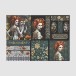 Ephemera Poetic Gothic Motifs Seidenpapier