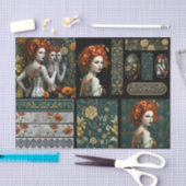 Ephemera Poetic Gothic Motifs  Seidenpapier (Handwerk)