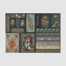 Ephemera Poetic Gothic Motifs Seidenpapier