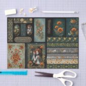 Ephemera Poetic Gothic Motifs  Seidenpapier (Handwerk)