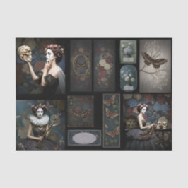 Ephemera Poetic Gothic Motifs Seidenpapier
