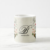 Ephemera Romantic Vintag Butterfells Monogramm Kaffeetasse (Mittel)