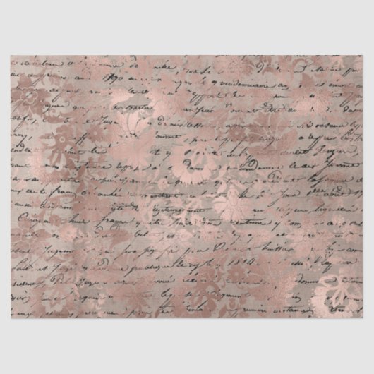 Ephemera Rose Gold Paper Series Design 11 Seidenpapier (Vorderseite)