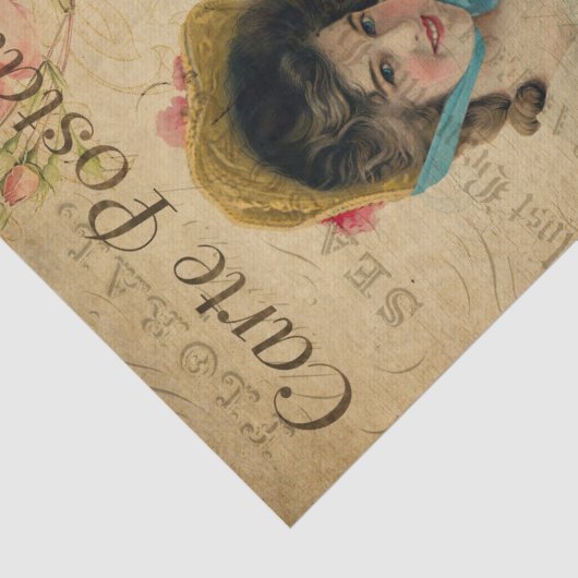 Ephemera Schöne Schauspielerin Mabel Rowland Decou Seidenpapier (Ausschnitt)